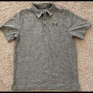 Under Armour Boys Size YL Grey Performance Polo